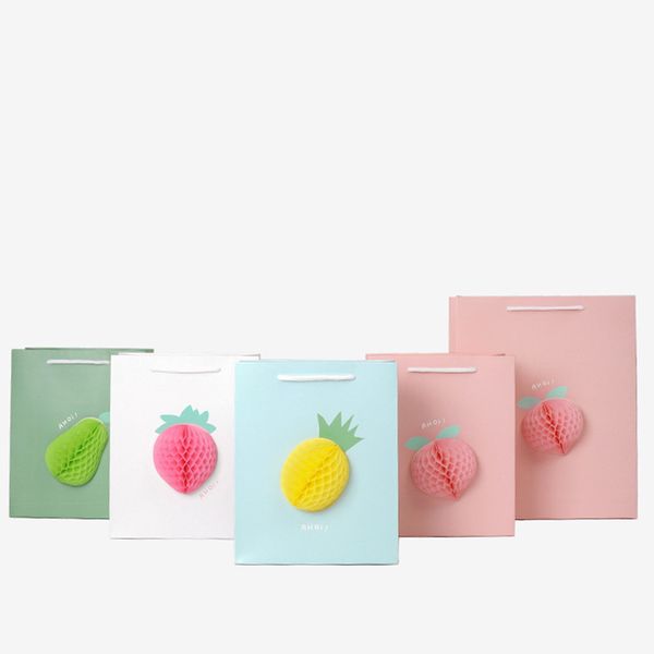 3D Hediye Kağıt Çanta Doğum Hediye Kumaş Alışveriş Paketi Çanta Çiçek Üç boyutlu Origami Kağıt Hediye Çantası