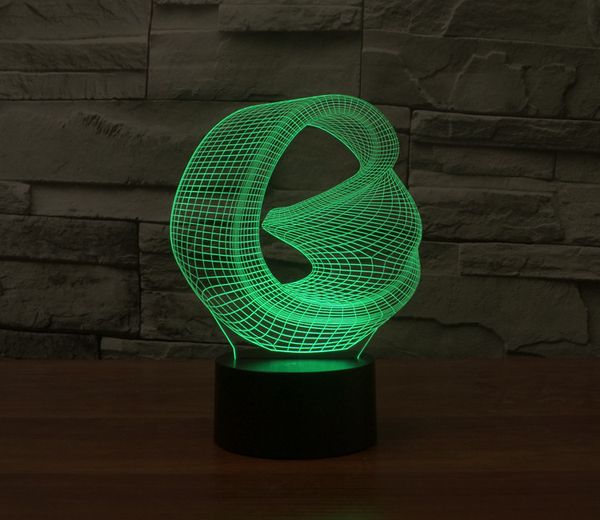 

seven neon]abstract graphics acrylic 7colors desk lamp 3d lamp novelty led night light millennium falcon light