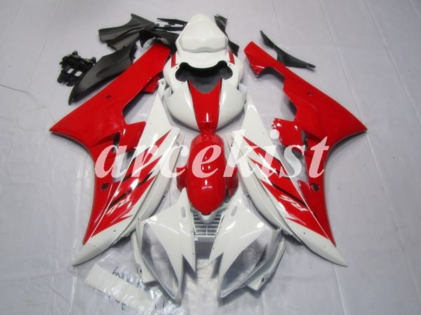 

new abs injection mold motorcycle fairings kits fit for yamaha yzf-r6 2006 2007 06 07 r6 red white