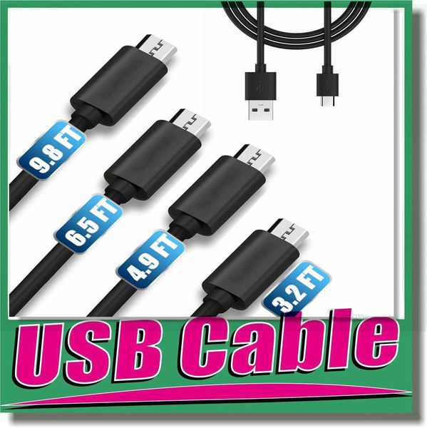 

2a high speed micro usb cable type c cables power line 4 lengths 1m 1.5m 2m 3m sync quick charging usb 2.0 for note 10 android smartphone