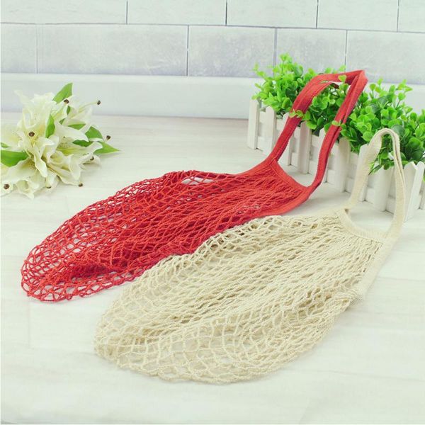 

reusable cotton string shopping grocery bag shopper tote mesh net woven cotton storage bag outdoor portable shopping bag