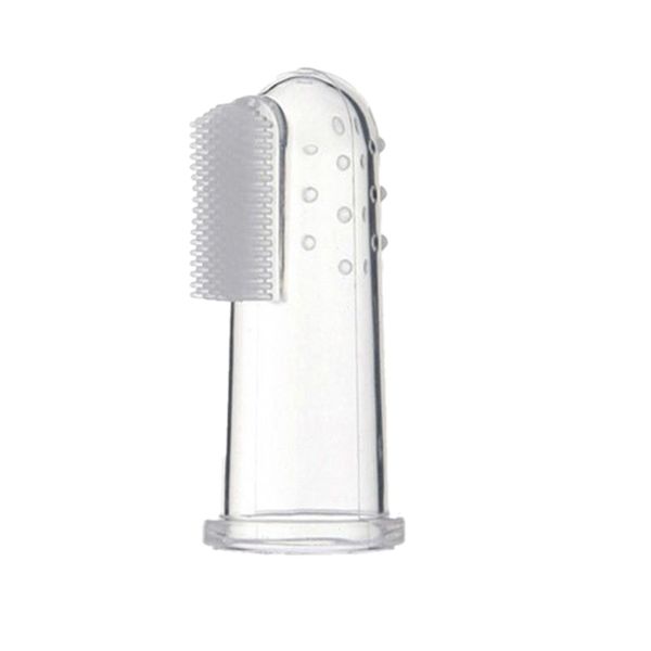 

kids baby infant soft silicone finger toothbrush teeth massager gum brush