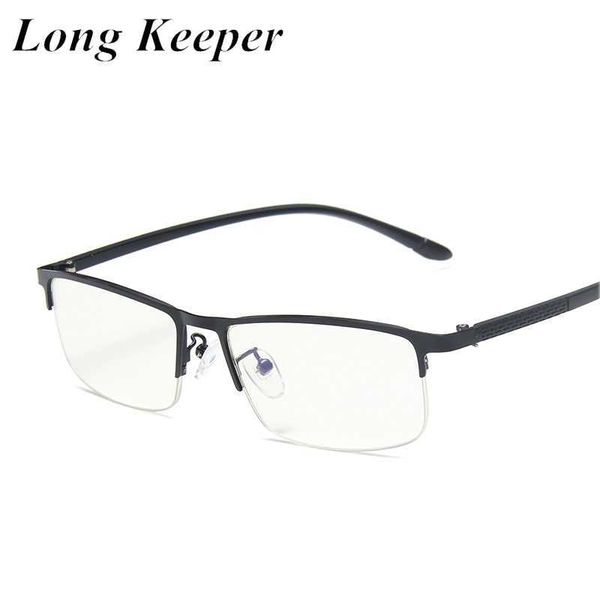 

longkeeper anti blue light glasses men women vintage metal rectangle eyeglasses computer eyewear male black optical spectacles, White;black