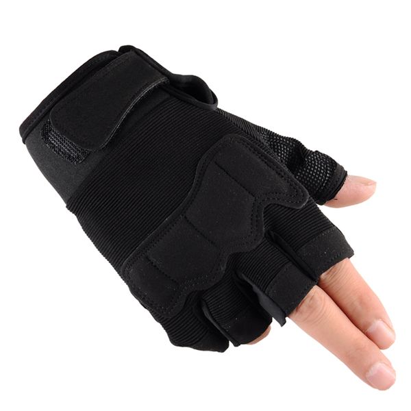 

half finger tactical gloves hunting assault combat tactical gloves, Black