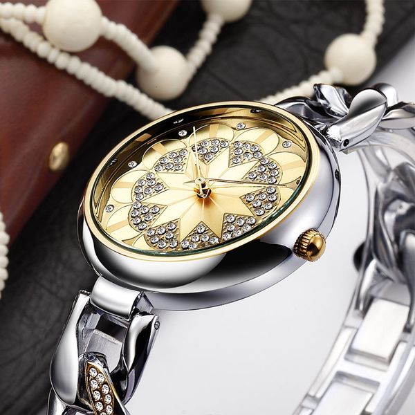 

new ladies watches fashion vintage quartz watch casual wild personality waterproof wreath watch, Slivery;brown