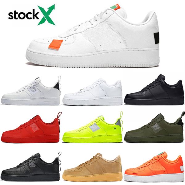 

wholesale 2020 luxury dunk 1 mens women running shoes just white utility black orange volt stock x skateboarding platform size 36-45