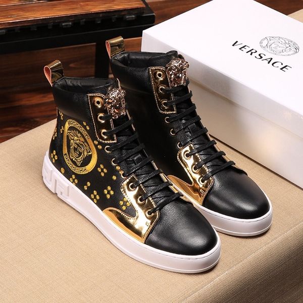

france high-end brand high help casual shoes mens printed letters fashion style air basketball shoes,with original box f3, Black