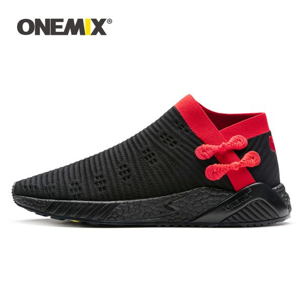 

onemix socks running shoes for men light cool breathable sneakers knitted vamp durable rubber outsole socks-lik sneakers