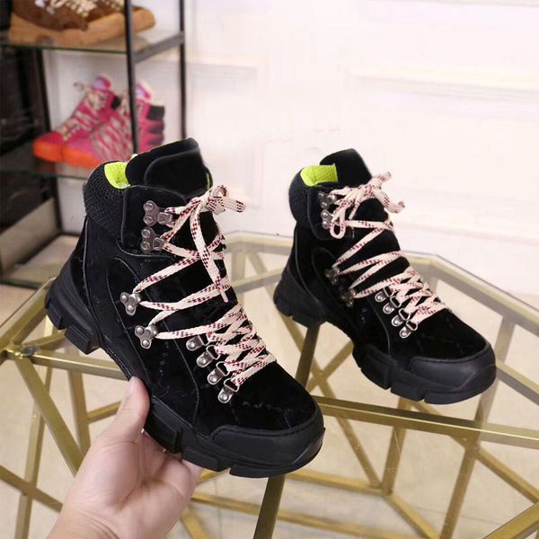 

ry men women casual shoes autumn winter designer fashion warm wool snow short boots large size, Black