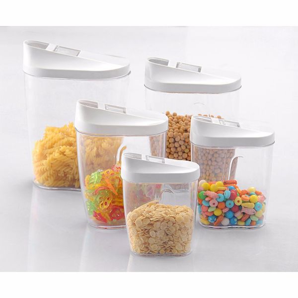2019 Locking Clear Acrylic Plastic Food Storage Jars Canisters Bottles Set With Airtight Lids For Sugar Tea Coffee Rice Kitchen From Yiyu Hg