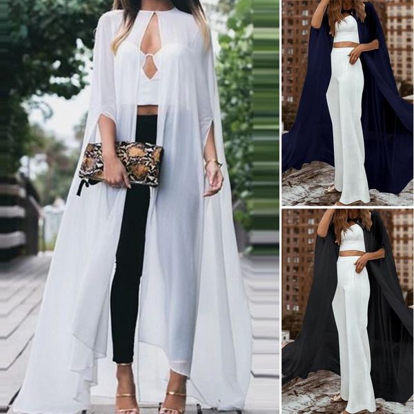 

2020 summer open front длина пола cardigans zanzea женщины пляж прикрывают повседневный твердые длинные рубашки блузы багги sexy топы 5xl, White