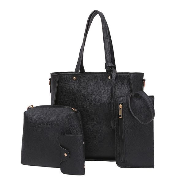 

fashion women four set handbag shoulder bags four pieces tote bag crossbody wallet borsa a tracolla 2019 new#40