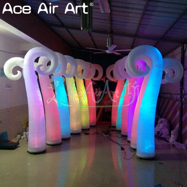

good party decoration beautiful straight lighting inflatable sheep horn for decorations come with air blower