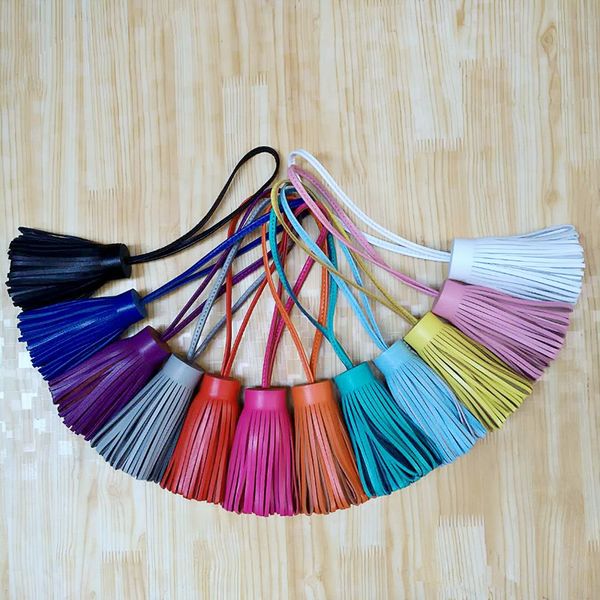 

принадлежности для женщин кошелька с длинной кисточкой из натуральной кожи fringe брелка симпатичного diy кошелька крюка hardware сумка подв, Black