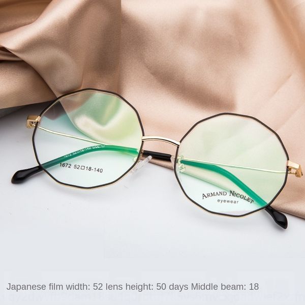 

artistic myopia glasses fashion myopia metal round frame 1672 glasses frame, Silver