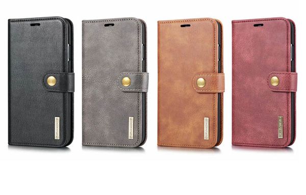 

luxury dg.ming 2 in 1 detachable removable wallet leather case cover for iphone 11 pro max xs xr 8 7plus samsung s8 s9 s10 plus note10 pro