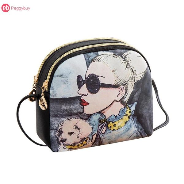 

shoulder bags fashion cartoon print handbags messenger bag cute zipper tote crossbody bags for women 2018 bolsa feminina