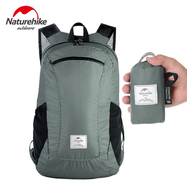 

naturehike 18l foldable lightweight silicon waterproof backpack ultralight sport bag nh17a012-b