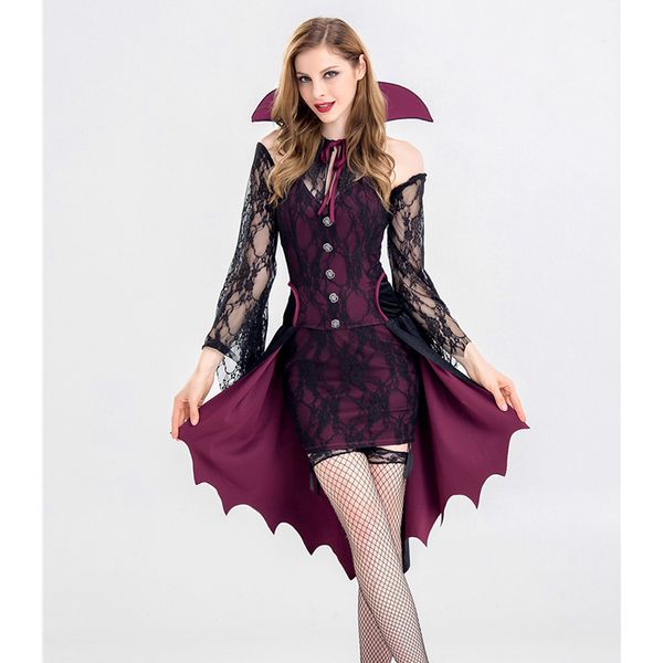 

halloween party costume night wandering soul ghost costume night club carnival party playing witch vampire clothing, Silver
