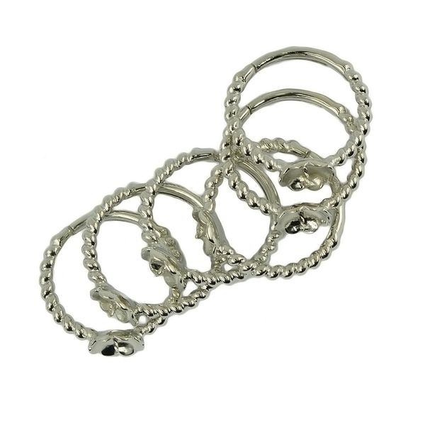 

6 pieces brass round bezel adjustable ring peg mount round flower cup diy, Golden;silver