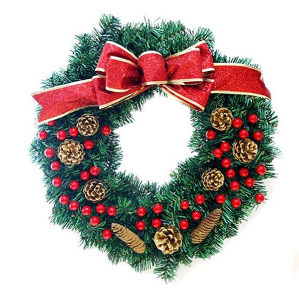 

navidad pine needles christmas wreath home window door decoration hanging merry new year christmas wreath decorations kerstkrans