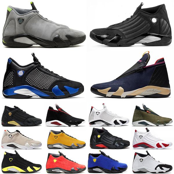 

14 14s reverse last smen basketball shoes og black blue thunder red suede last sblack yellow dmp sneakers 7-13, White;red