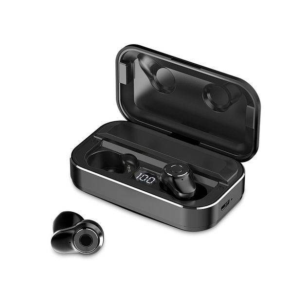 

Wireless Bluetooth Earphones Designer Mini Portable Electric Quantity with LED Digital Display Touch Control Earbuds Waterproof Headset