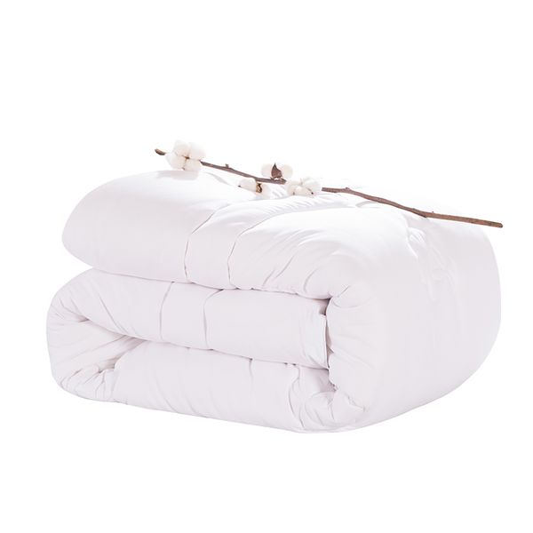 

mulberry silk filler quilted quilt king queen twin full size comforter/blanket/duvet white/pink color cotton