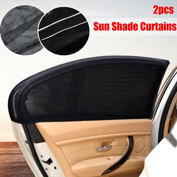 

2pcs foldable car rear side window cover sunshade curtain anti-mosquito anti-dust net sun uv protection shield visor screen mesh