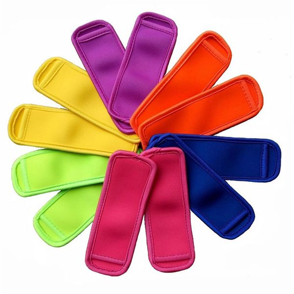 

neoprene popsicle holders solid color pop ice sleeves er pop holders summer icy block lolly holder