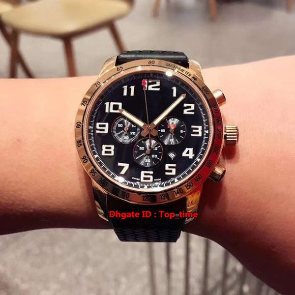 

4 style 43mm millemiglia rose gold chronograph quartz mens watch black dial rubber strap gents sports watches, Slivery;brown