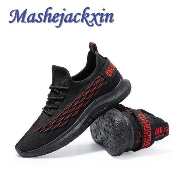 

mashejackxin mens casual running sports shoes comfortable breathable anti slip men sneakers tennis, Black