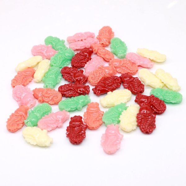 

wholesale price artificial coral manmade bead mixed seahorse beads stone charm for diy jewelry findings components