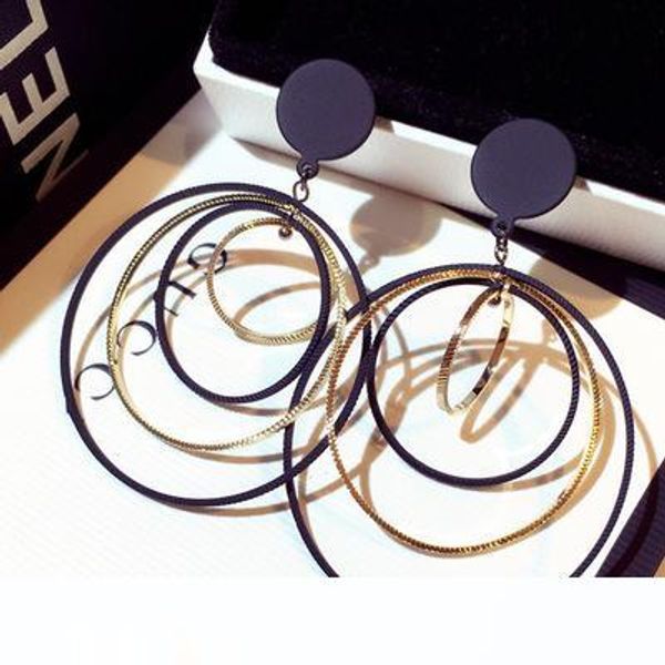 

20191124 серебряные серьги иглы размер круга темперамент, Golden;silver