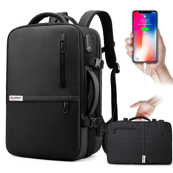 

защиты от угона рюкзак мужчины женщины laptop bagpack mochila usb зарядка mens сумка для мужчин travel business school bags мужской черный м