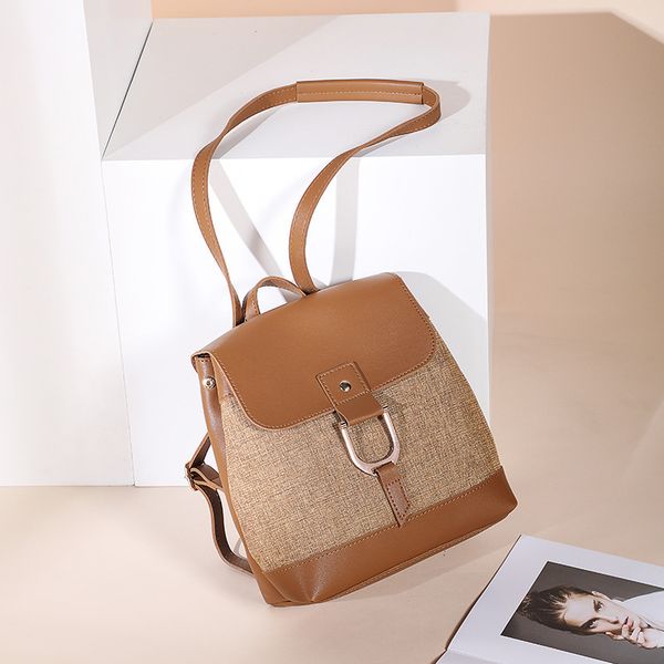 

both shoulders package women's leisure time weave luxury bag portable ma'am travel student backpack temperament goddess handbags b