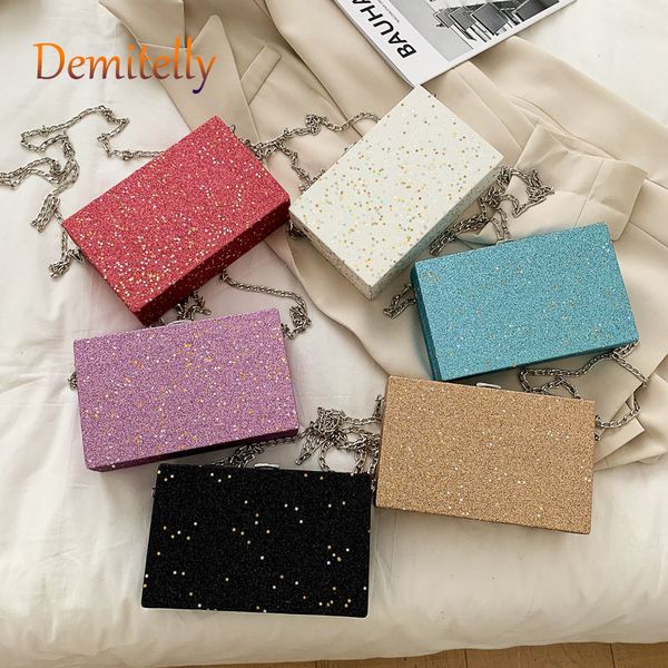 

the new high-quality metal buckle crossbody small square bag shiny personalized chain ladies shoulder bag star decoration wallet