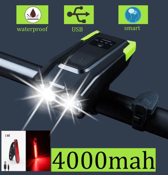 

bike light glasses 2000mah 4000mah cycling peter lights double