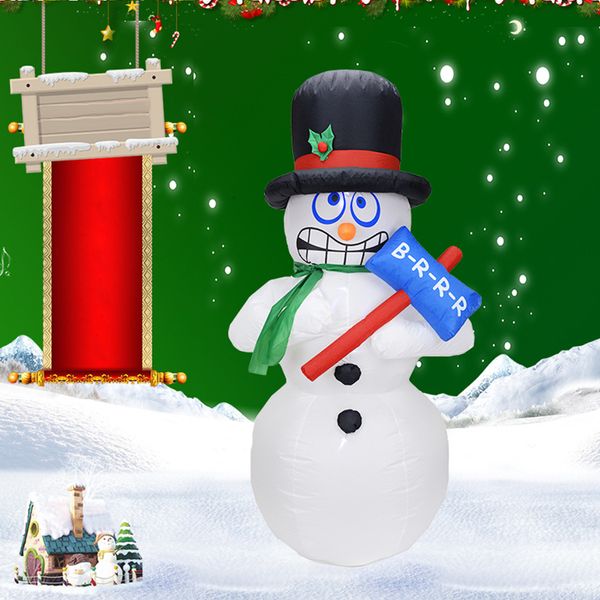 

1.8m height led giant inflatable snowman with blower garden outdoor layout christmas decor cute figure kids classic toys se24