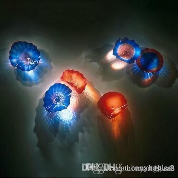 

new mouth blown glass wall art decor plates custom colored handmade blown glass wall lamps for living room l decor