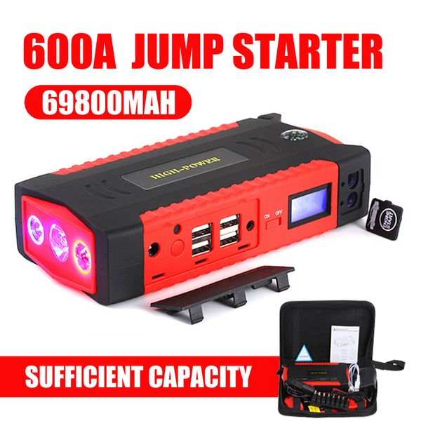 

super power car jump starter power bank 600a portable car battery charger 12v starting device petrol diesel starter