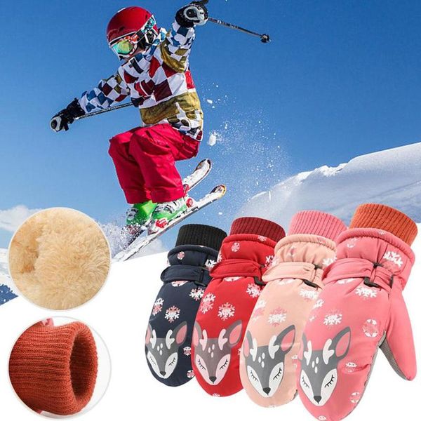 

winter warm ski gloves snowboard gloves kids ski children snow mittens waterproof windser camping snow