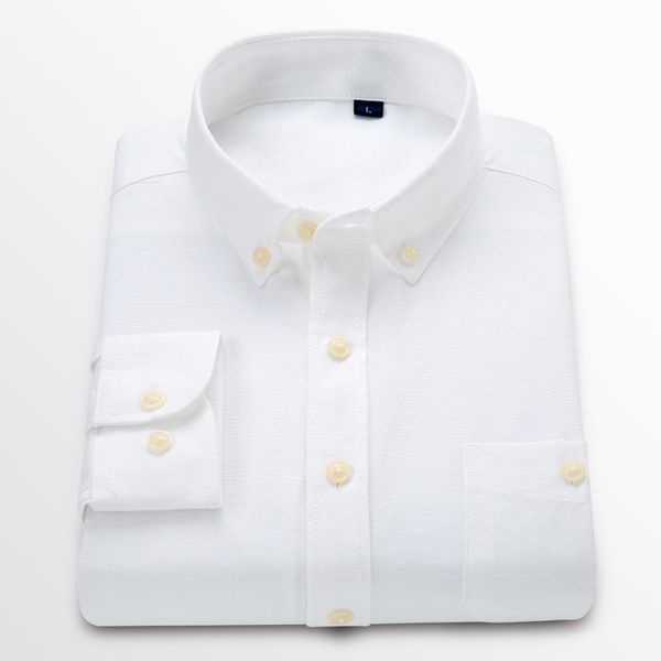 

men shirt plus size solid color shirt men spring casual shirts oxford long sleeve solid color slim fit striped gt01, White;black