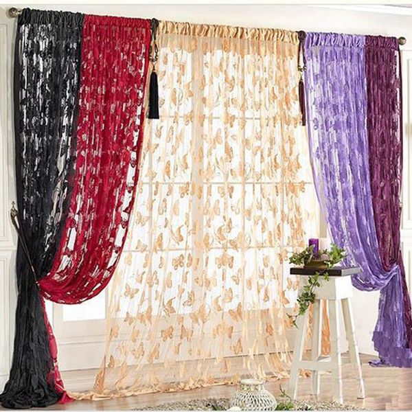

11colors 1*2mbutterfly tassel string door curtain fashion window room divider