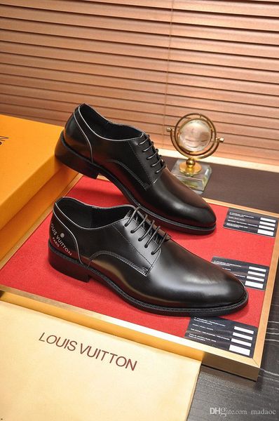 

20ss luxury brands original edition custom genuine leather comfortable delicate generous prints casual shoes mens design shoe, Black