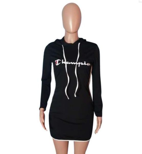 

Women Summer Dress Big C Printed Skinny Dresses Designer Black Dress With Hood Women Fashion Clothes
