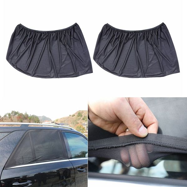 

2pcs auto car black mesh backseat block curtains side window sock sunshade visor mosquito cover net for suv business car