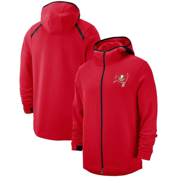 

2019 tampa bay men style buccabeer show time therma flex performance full-zip hoodie-black red, Blue;black