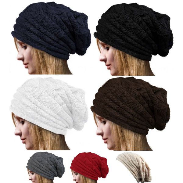 

dhl new winter hats with hole warm knitted beanies caps for women girls ponytail woolen hats 7 colors for choices