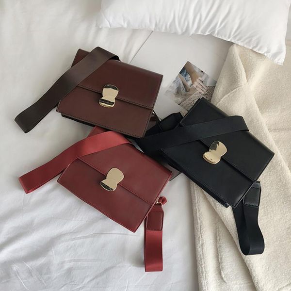 

women wild messenger bag wide shoulder strap shoulder bag ladies tide wild buckle small square bolsos de mujer#30